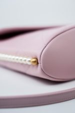 21S Light Pink / Rose Clair Calfskin Quilted All About Pearls Small Hobo Bag - Image 5