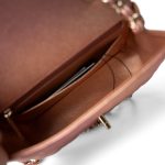 21S Metallic Rose Gold Grained Lambskin Quilted Mini Rectangular Flap - Image 2