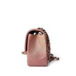 21S Metallic Rose Gold Grained Lambskin Quilted Mini Rectangular Flap - Image 7