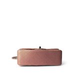 21S Metallic Rose Gold Grained Lambskin Quilted Mini Rectangular Flap - Image 5