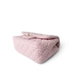 21S Pink White Tweed Quilted Mini Rectangular Flap Light Gold Hardware - Image 13