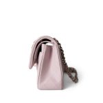 21S Rose Clair Caviar Quilted Classic Flap Small Light Gold Hardware - Image 11