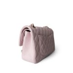 21S Rose Clair Caviar Quilted Classic Flap Small Light Gold Hardware - Image 12