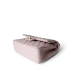 21S Rose Clair Caviar Quilted Classic Flap Small Light Gold Hardware - Image 4