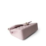 21S Rose Clair Caviar Quilted Classic Flap Small Light Gold Hardware - Image 3