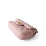22B Light Pink Lambskin Quilted Mini Heart Charms Flap Antique Gold Hardware - Image 7