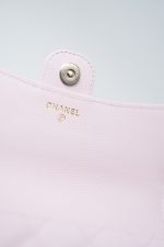 22P Light Pink Caviar Quilted Flap Phone Holder with Classic Chain LGHW - Image 18