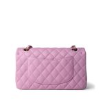 23P Pink Caviar Quilted Classic Flap Medium Light Gold Hardware - Image 7