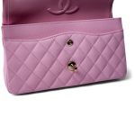 23P Pink Caviar Quilted Classic Flap Medium Light Gold Hardware - Image 11