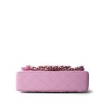 23P Pink Caviar Quilted Classic Flap Medium Light Gold Hardware - Image 6