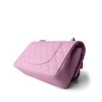 23P Pink Caviar Quilted Classic Flap Medium Light Gold Hardware - Image 9