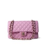 23P Pink Caviar Quilted Classic Flap Medium Light Gold Hardware - Image 2