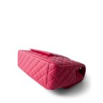 24C Maxi Travel Flap Pink Caviar Quilted Light Gold Hardware - Image 8