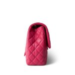 24C Maxi Travel Flap Pink Caviar Quilted Light Gold Hardware - Image 3