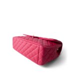 24C Maxi Travel Flap Pink Caviar Quilted Light Gold Hardware - Image 6