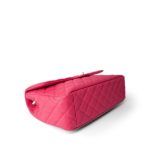 24C Maxi Travel Flap Pink Caviar Quilted Light Gold Hardware - Image 7