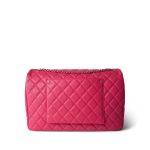 24C Maxi Travel Flap Pink Caviar Quilted Light Gold Hardware - Image 4