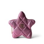 24C Shiny Pink Calfskin Quilted Flap Bag & Coin Purse - Image 3