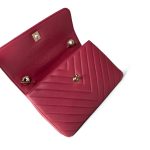 Dark Pink Chevron Trendy CC Light Gold Hardware - Image 14