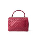 Dark Pink Chevron Trendy CC Light Gold Hardware - Image 3