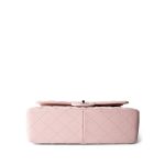 Light Pink Lambskin Quilted Jumbo Classic Flap Silver Hardware - Image 3