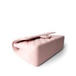 Light Pink Lambskin Quilted Jumbo Classic Flap Silver Hardware - Image 8