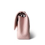 Light Pink Lambskin Quilted Jumbo Classic Flap Silver Hardware - Image 2