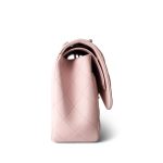 Light Pink Lambskin Quilted Jumbo Classic Flap Silver Hardware - Image 4