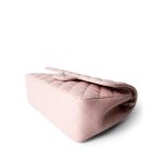 Light Pink Lambskin Quilted Jumbo Classic Flap Silver Hardware - Image 5