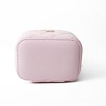 Light Pink Lambskin Quilted Mini Vanity Case With Pearl Chain - Image 9