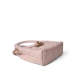 Light Pink Shiny Aged Calfskin Nano Kelly Mini Shopper - Image 8
