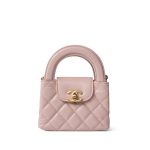 Light Pink Shiny Aged Calfskin Nano Kelly Mini Shopper - Image 6