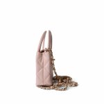 Light Pink Shiny Aged Calfskin Nano Kelly Mini Shopper - Image 4