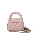 Light Pink Shiny Aged Calfskin Nano Kelly Mini Shopper - Image 5