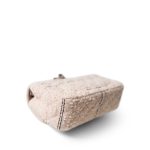 Light Pink Tweed Quilted Mini Rectangular Single Flap Black Metal Hardware - Image 7
