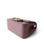Mauve Lambskin Quilted Mini Square Flap - Image 6