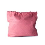 Medium Pink Calfskin Quilted 22 Hobo Bag Antique Gold Hardware - Image 5