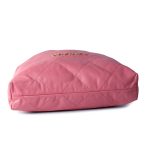 Medium Pink Calfskin Quilted 22 Hobo Bag Antique Gold Hardware - Image 11