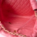 Medium Pink Calfskin Quilted 22 Hobo Bag Antique Gold Hardware - Image 13