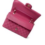 Pink Caviar Quilted Classic Flap Medium Light Gold Hardware - Image 10
