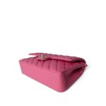 Pink Caviar Quilted Classic Flap Medium Light Gold Hardware - Image 6