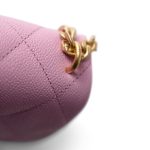 Pink Caviar Quilted Sweetheart Mini Flap Antique Gold Hardware - Image 5