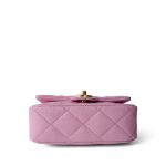 Pink Caviar Quilted Sweetheart Mini Flap Antique Gold Hardware - Image 15