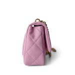 Pink Caviar Quilted Sweetheart Mini Flap Antique Gold Hardware - Image 16