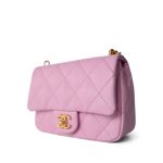 Pink Caviar Quilted Sweetheart Mini Flap Antique Gold Hardware - Image 18