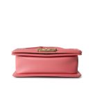 Pink Lambskin Quilted Small Boy Bag Aged Gold Hardware - Image 10