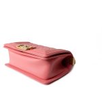 Pink Lambskin Quilted Small Boy Bag Aged Gold Hardware - Image 7