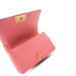 Pink Lambskin Quilted Small Boy Bag Aged Gold Hardware - Image 6