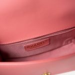 Pink Lambskin Quilted Small Boy Bag Aged Gold Hardware - Image 9