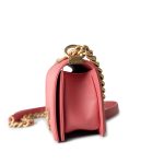 Pink Lambskin Quilted Small Boy Bag Aged Gold Hardware - Image 2